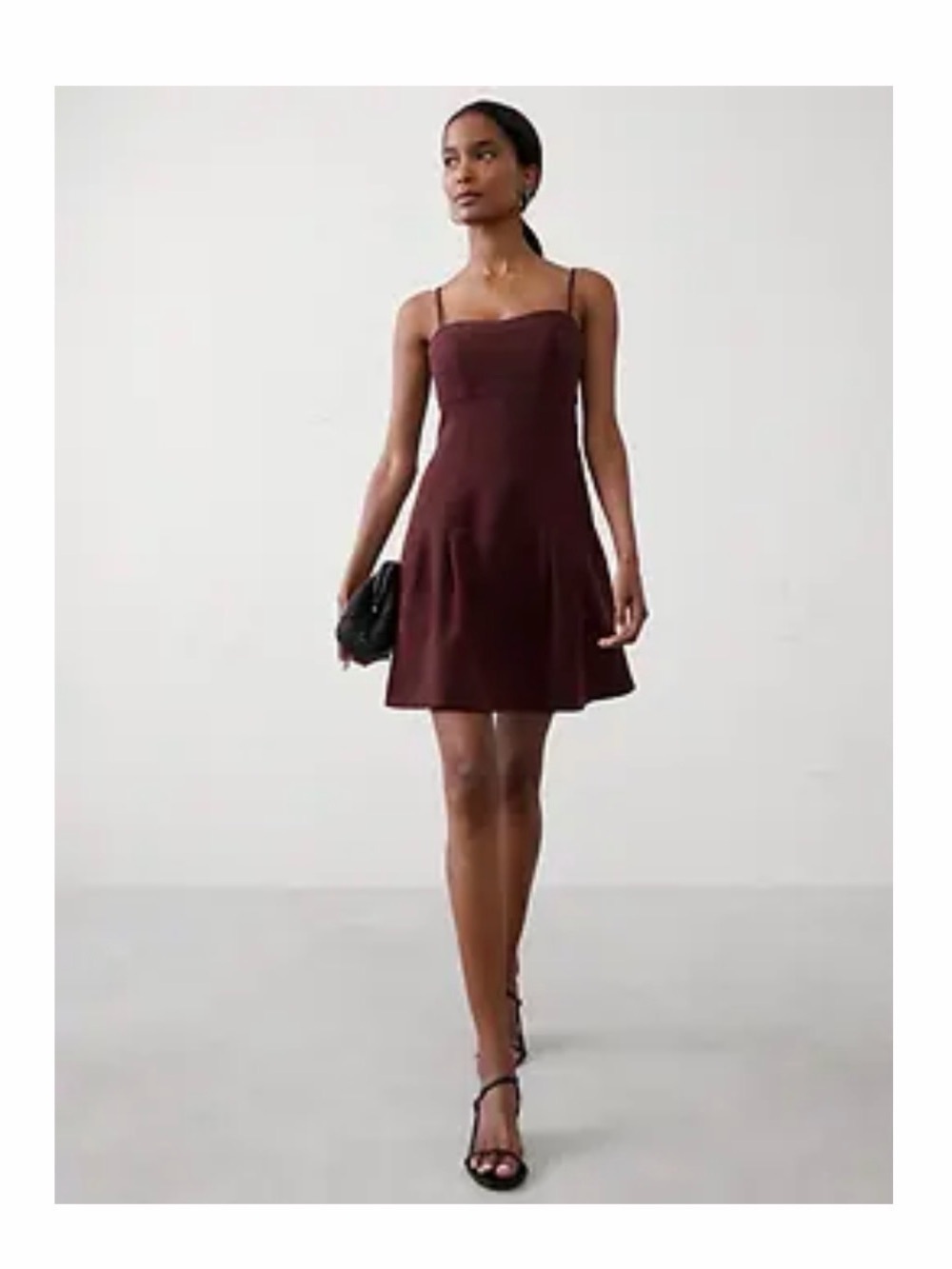 Structured Empire-Waist Mini Dress NWT